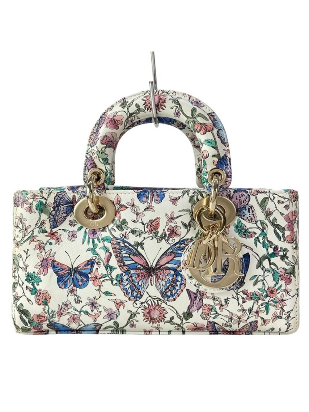 Dior Handbag les Didi Joy Bag Small Lady D-joy White Multi Pink Papillon Floral